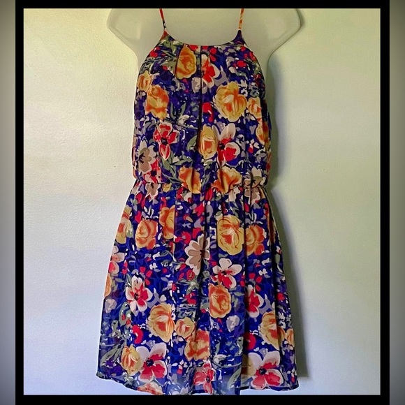Multi Color Floral Print Lined • Boho • Lined • Layered • Puffy Skirt - Picture 6 of 8